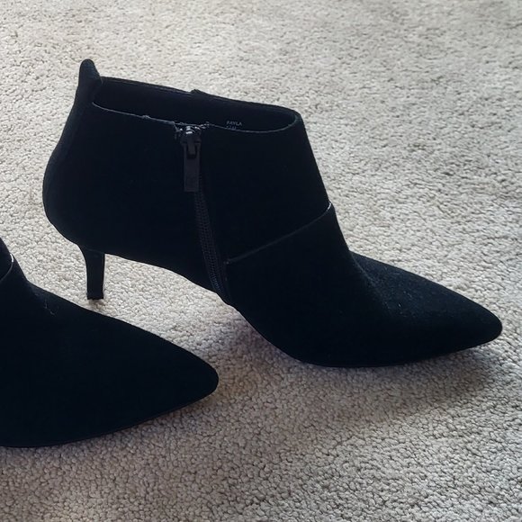 Fayla Black Suede Booties - Picture 8 of 9